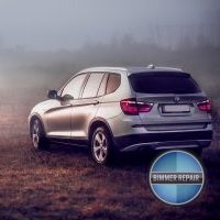 Silver BMW SUV in a Field
